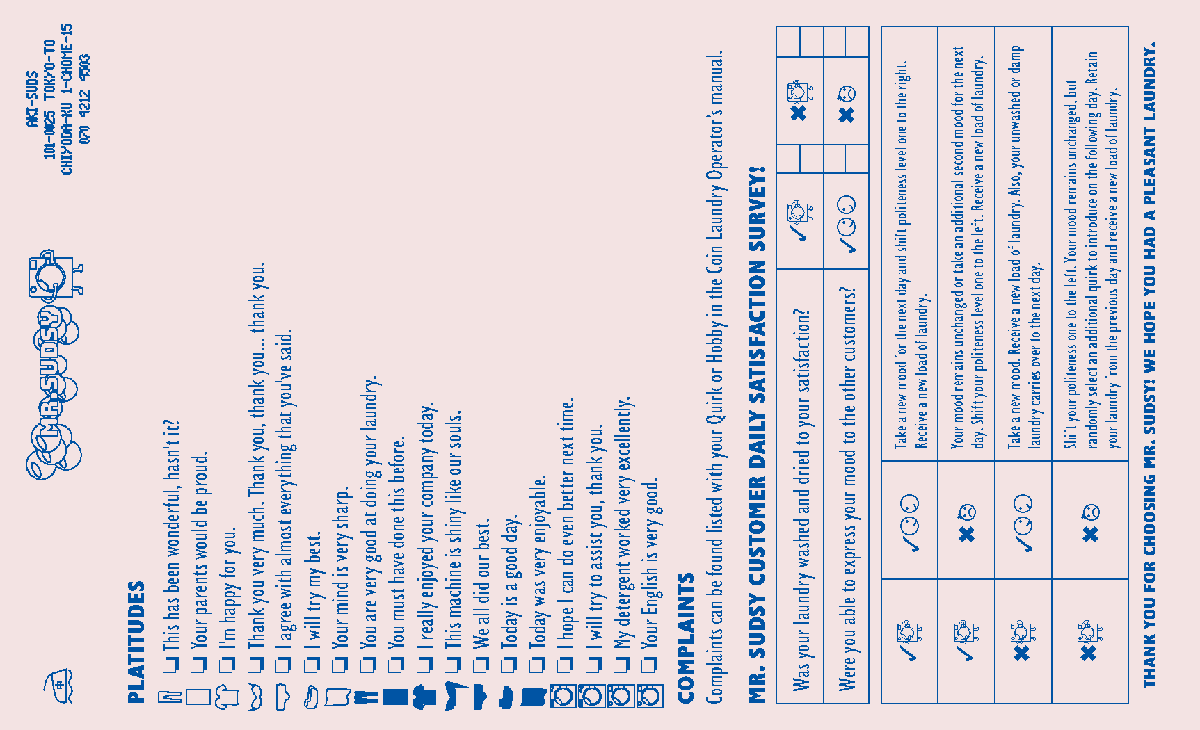 Diagram 5 from the printed MR.SUDSY’S COIN LAUNDRY rules