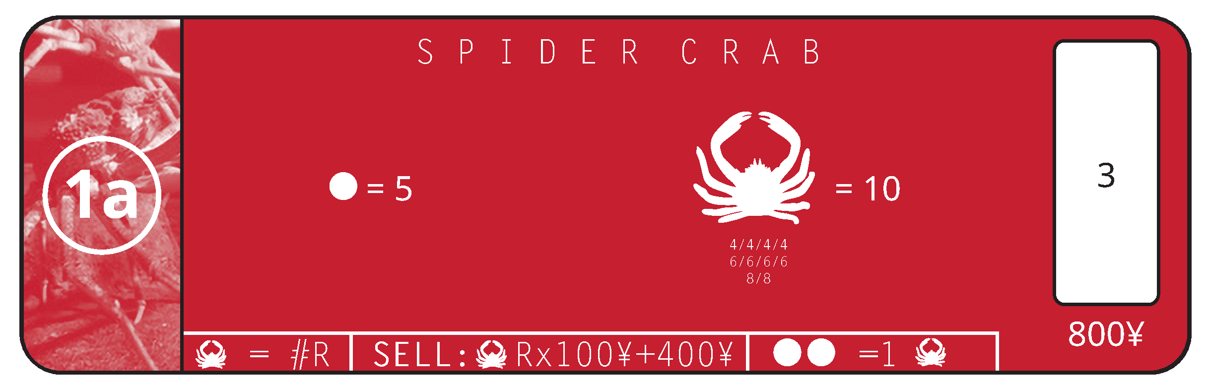 『Spider Crab』印刷版ルールブックの図1