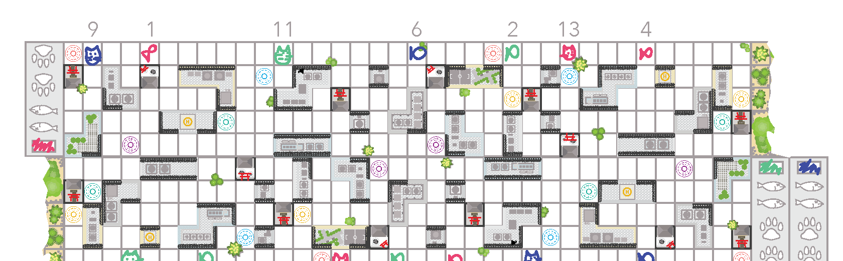Diagram 1 from the printed 3-6 PLAYERS rules