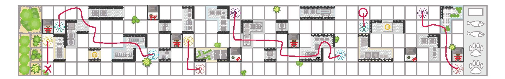 Diagram 1 from the printed SEWER POP! rules
