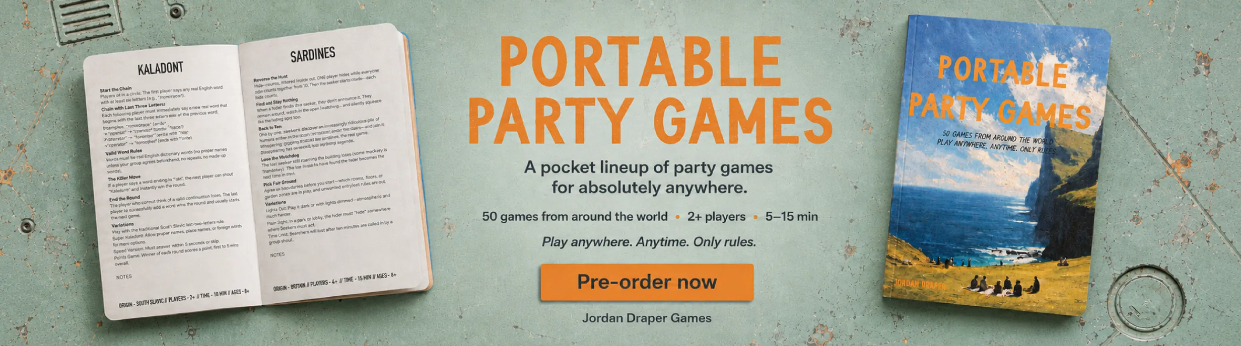Portable Party Games, a pocket book of fifty games